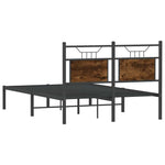 Bed Frame without Mattress Smoked Oak 120x200 cm Engineered Wood 4106741