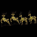 LED Reindeers with 80 LEDs 4 pcs Gold PET 3399384