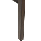 Dining Chair 2 pcs Dark Brown and Black Solid Rubber Wood 42020484