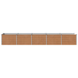 Raised Garden Bed Wood Brown 400 x 80 x 55 cm cold-rolled steel 8006427