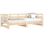 ZNTS Pull-out Day Bed without Mattress Solid Wood Pine 2x cm 820317