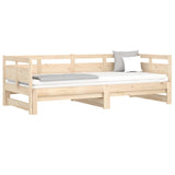 ZNTS Pull-out Day Bed without Mattress Solid Wood Pine 2x cm 820317