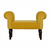 Mini Mustard Velvet Bench IN1351