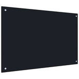 Kitchen Backsplash Black 90 x 60 cm Tempered Glass 249489