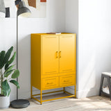 Highboard Mustard Yellow 68x39x111.5 cm Steel 846611