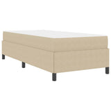Bed Frame with Mattress Light Green Grey 90 x 190 cm Fabric 3399099