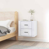 Wall-mounted Bedside Cabinet High Gloss White 50x36x47 cm 816858