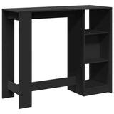 Bar Table with Shelf Black 124x46x103.5 cm Engineered Wood 854392