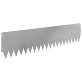 Lawn Edging 10 pcs 103 x 25 cm Steel Silver 8008402