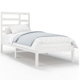 Bed Frame without Mattress White Solid Wood 90x200 cm 3105781
