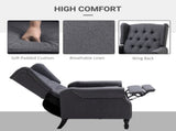 Recliner Armchair, Vintage Reclining Chair with Nail Head Trim, Wingback Chair with Button Tufted T3398P330371