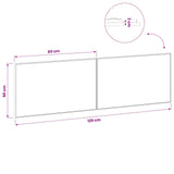 Wall-Mounted Headboard BREDA Grey Sonoma Engineered Wood 897601