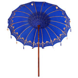 Balinese Parasol Blue 215 x 215 x 260 cm Cotton and Wood 42006457