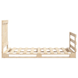 Bed Frame without Mattress with Headboard 90x200 cm Solid Wood 3281556