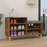 Shoe Cabinet Smoked Oak 102x36x60 cm Engineered Wood 819729