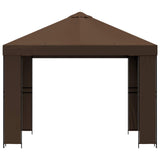 Gazebo 3 x 3 m Brown Polyester and Steel 190 gsm 900360