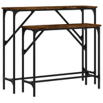 ZNTS Console Tables 2 pcs Smoked Oak Engineered Wood 834142