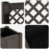 Garden Bench Kopenhagen Anthracite 173 x 49 x 135.5 cm PP 42041747
