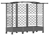 Raised Bed with Trellis and Roof Light Grey 163 x 40 x 129 cm 3423107