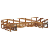 Sofa Sets 10 pcs Natural Solid Acacia Wood 3375569