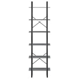 Storage Shelf Grey 60x30x210 cm Solid Wood Pine 806524