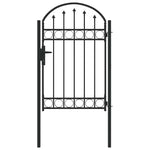 Fence Gate Grey 100 x 150 cm Powder-coated steel 42008927