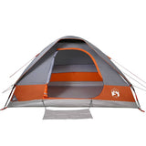Camping Tent Dome 2-Person Grey and Orange Waterproof 94775