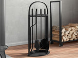 5 Piece Fireplace Tool Set 23x15x66 cm Steel 156379
