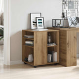 Rolling Cabinet Artisan Oak 60x53x72 cm Engineered Wood 856659