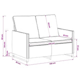 2 Seater Sofa Light Grey 130 x 81 x 82 cm Faux Suede Fabric 42040992