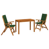3-Piece Garden Dining Set 3 pcs Natural Solid Acacia Wood 3434607