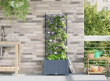 Garden Planter LiGht Grey 40 x 40 x 143 cm PP 42002882