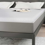 Mattress Topper White 200 x 200 x 6 cm Jaquard Fabric 4106208