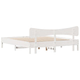 Bed Frame without Mattress White 160x200 cm Solid Wood Pine 3328227