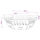 Fire Pit Black 80 x 80 x 28 cm Steel 8012598