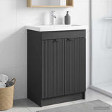 Bathroom under Sink Cabinet Black 78.5 x 37.5 x 81 cm 890105