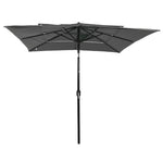 3-Tier Garden Parasol with Aluminium Pole Anthracite 2.5x2.5 m 313838