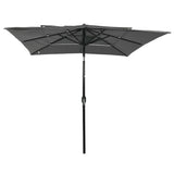3-Tier Garden Parasol with Aluminium Pole Anthracite 2.5x2.5 m 313838