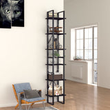Book Cabinet Black Engineered wood Tall Book Cabinet 806498