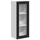 Wall Glass Cabinet LUCCA Black 40 x 31 x 100 cm Engineered Wood 885096