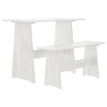 3 Piece Dining Set REINE White Solid Wood Pine 3096568