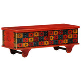 Storage Box Red 110x40x40 cm Solid Acacia Wood 247669