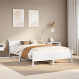 Bed Frame without Mattress White 120x200 cm Solid Wood Pine 855595
