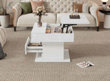 360&degRotating coffee table, Highgloss Lift-Top Centre Table with 1 drawers, Rotating Lifting Sofa N605P374204W