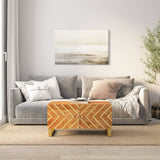 Coffee Table Brown and Black 80x50x40 cm Solid Wood Mango 356788