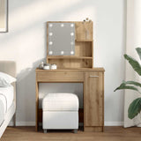 Dressing Table with LED Artisan Oak 86,5x35x136 cm 857024