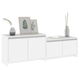 TV Cabinet White 146.5x35x50 cm Engineered Wood 809809