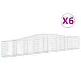 Arched Gabion Baskets 6 pcs 400x30x60/80 cm Galvanised Iron 3145804