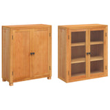 Storage Furniture Set with Shelf 2 pcs Natural Solid Oak Wood 3328623