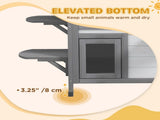 2-Story Indoor or Outdoor Cat House W/ Escape Door, Cat Shelter, White T3398P552658